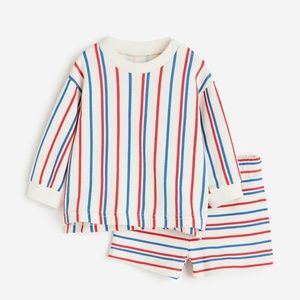 H&M Zara stripe short set